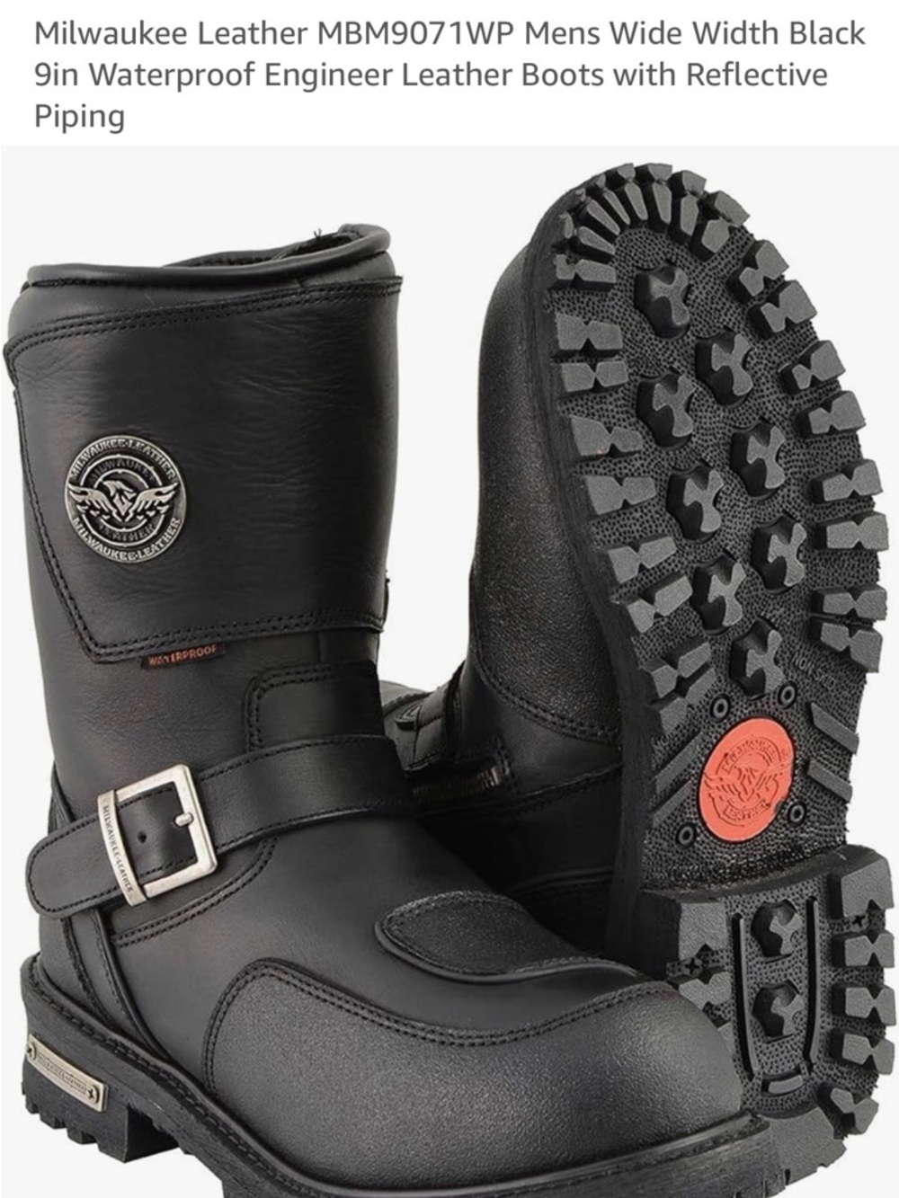 Milwaukee Leather Waterproof Motorcycle Boots for Men
